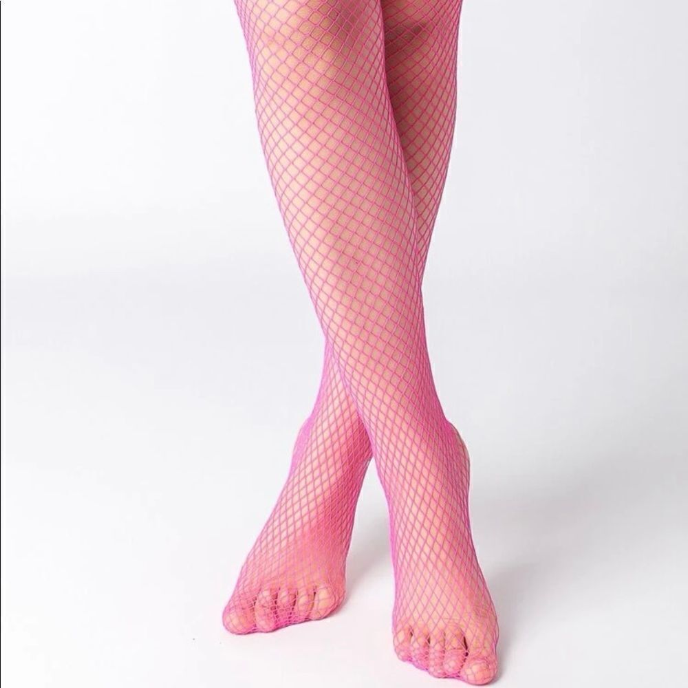 Pink Fishnet Tights 